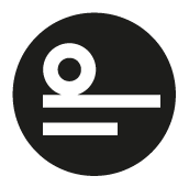 Bildmarke des Indiwi. Ein Kreis, auf dem um 90 Grad verdreht ein kleines d und ein kleines i stehen. Die Schrift ist weiß auf schwarzem Grund.